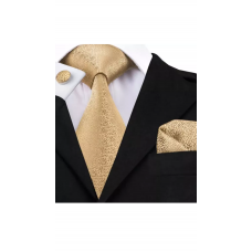3delige set stropdas manchetknopen pochet goud Fantasy